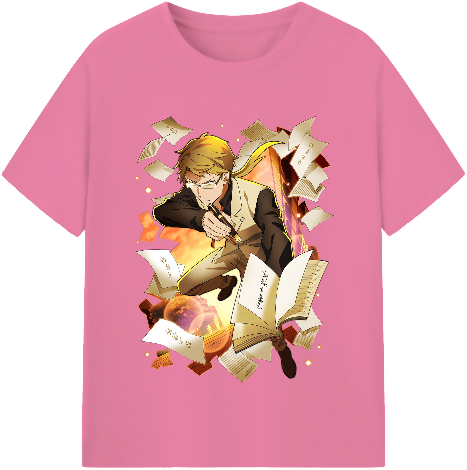 （画像用） 文豪ストレイドッグス Bungo Stray Dogs 綿100％半袖Tシャツ（フロントプリント）
